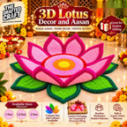 3D Lotus Decor & Aasan