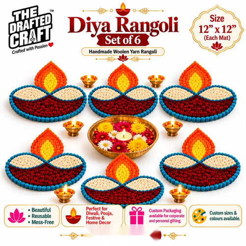 Diya Rangoli Set 6 PCS