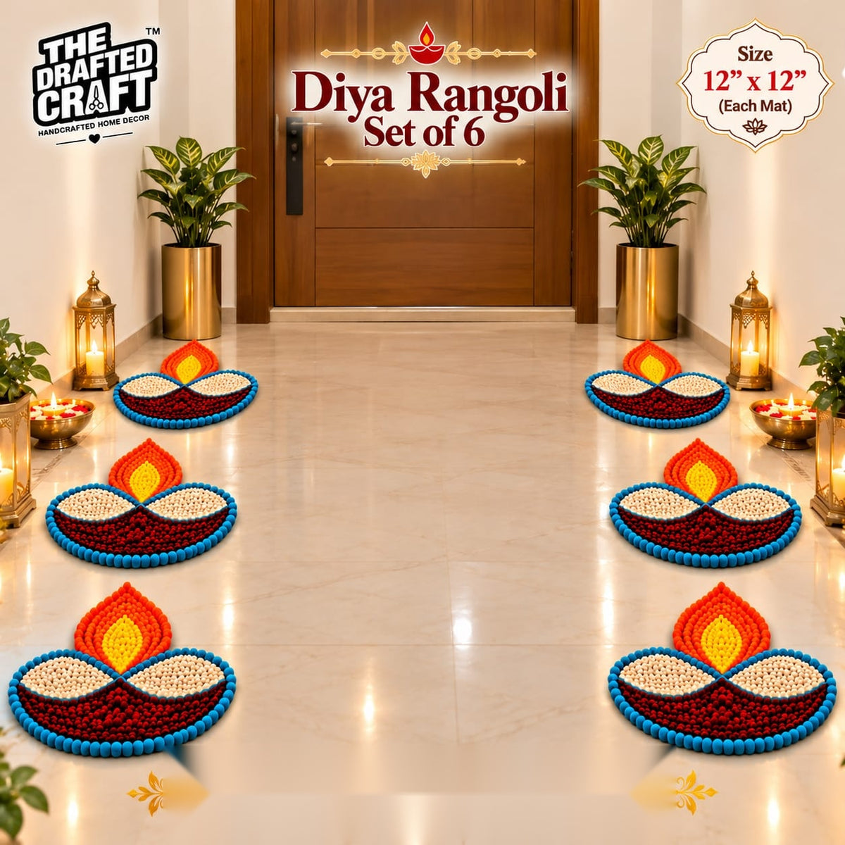Diya Rangoli Set 6 PCS