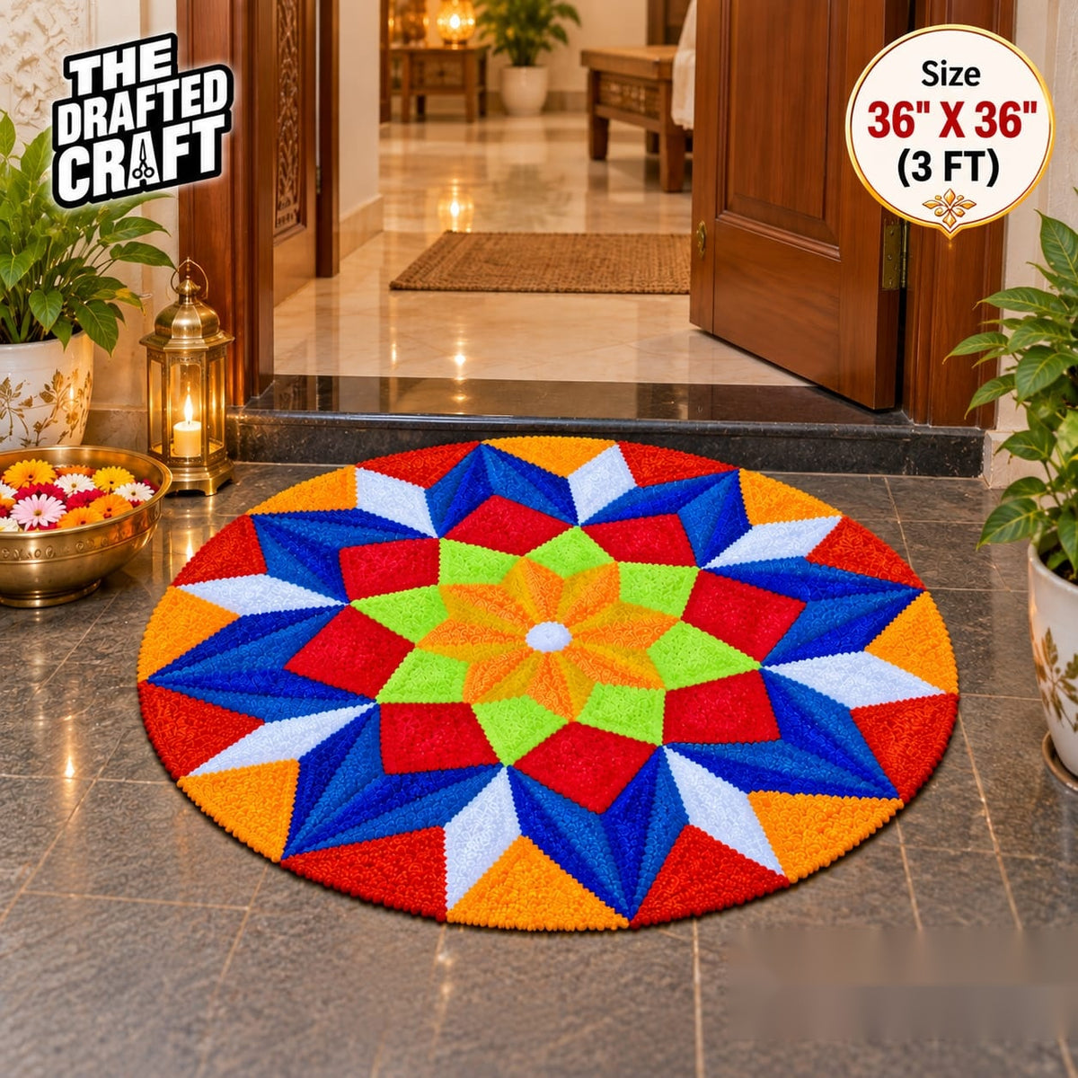 Geometrical Rangoli Decoration 3FT