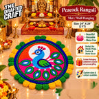 Peacock Rangoli Mat / Wall Hanging