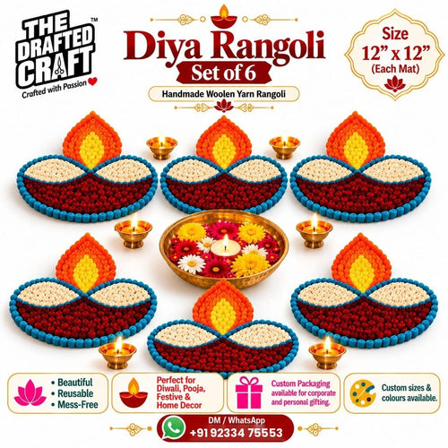 Diya Rangoli Set 6 PCS