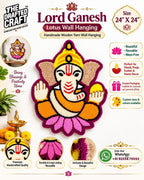 Lord Ganesha Lotus Wall Hanging