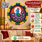 Peacock Rangoli Mat / Wall Hanging