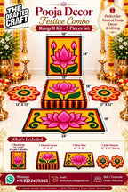 Pooja decor festive combo 5 pieces – handmade reusable pooja décor by The Drafted Craft